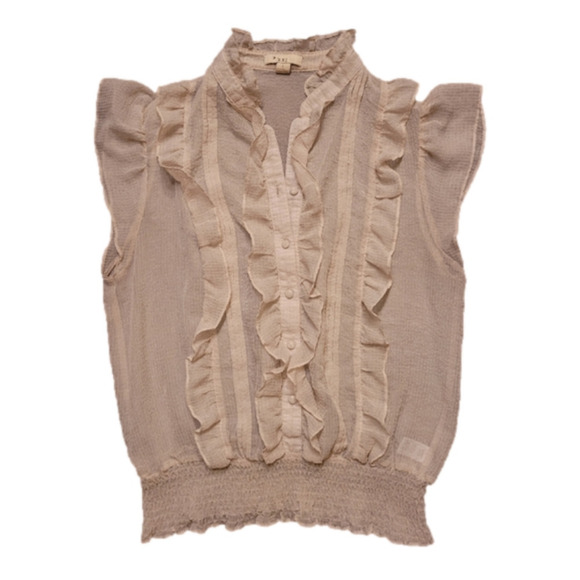 XXI Tops - Xxi cream sheer top. Size L. EXCELLENT CONDITION!